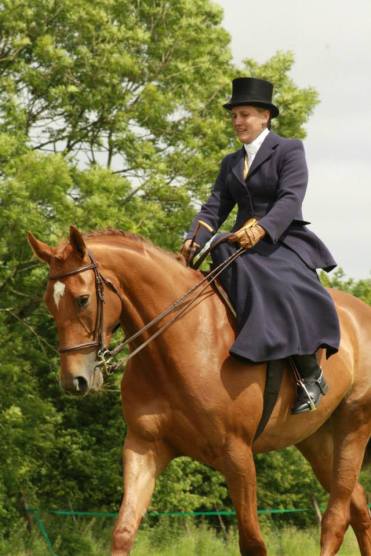 Blue Riding Habit and Top Hat | Riding Aside of Side Saddle | Philippa Jane Keyworth