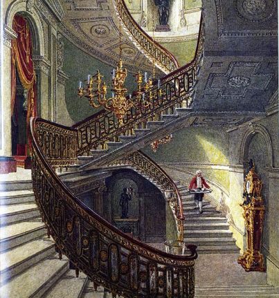 The grand staircase by William Henry Pyne